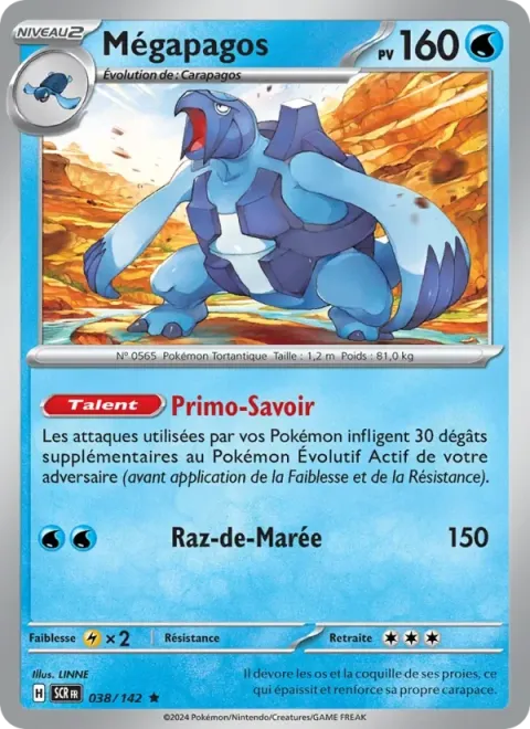 Carte Pokémon Mégapagos 038/142, extension Couronne Stellaire