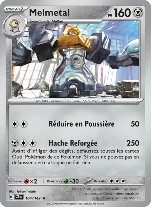 Carte Pokémon Melmetal 104/142, extension Couronne Stellaire