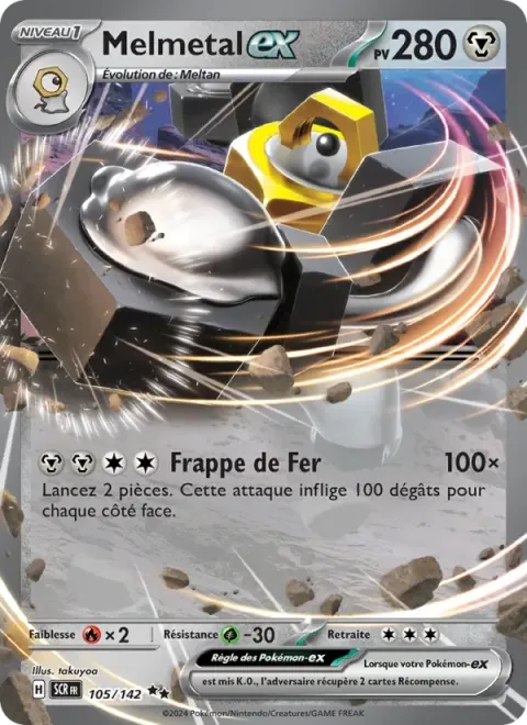 Carte Pokémon Melmetal-ex 105/142, extension Couronne Stellaire