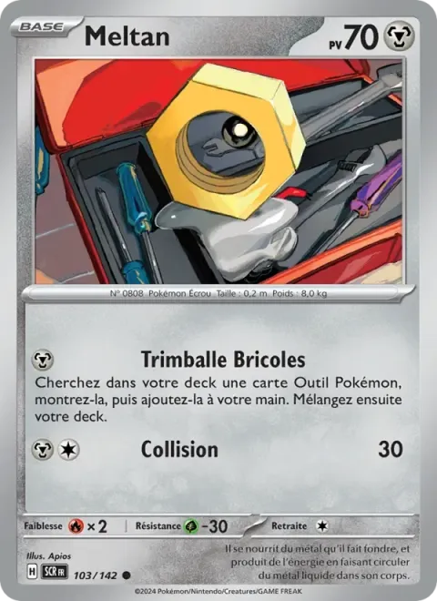 Carte Pokémon Meltan 103/142, extension Couronne Stellaire