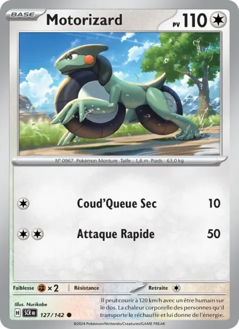Carte Pokémon Motorizard 127/142, extension Couronne Stellaire