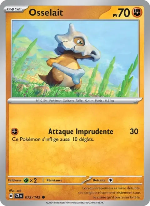 Carte Pokémon Osselait 072/142, extension Couronne Stellaire