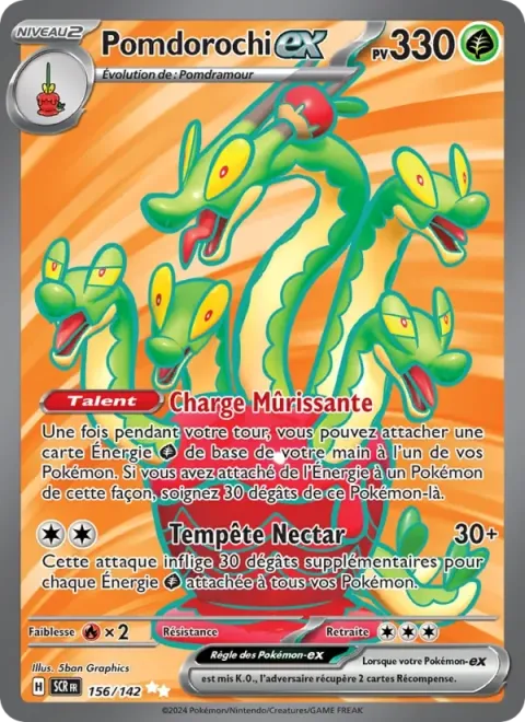 Carte Pokémon Pomdorochi-ex 156/142, extension Couronne Stellaire