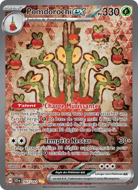 Carte Pokémon Pomdorochi-ex 167/142, extension Couronne Stellaire
