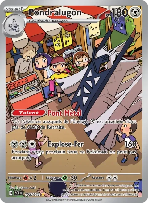 Carte Pokémon Pondralugon 155/142, extension Couronne Stellaire