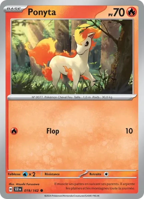 Carte Pokémon Ponyta 019/142, extension Couronne Stellaire