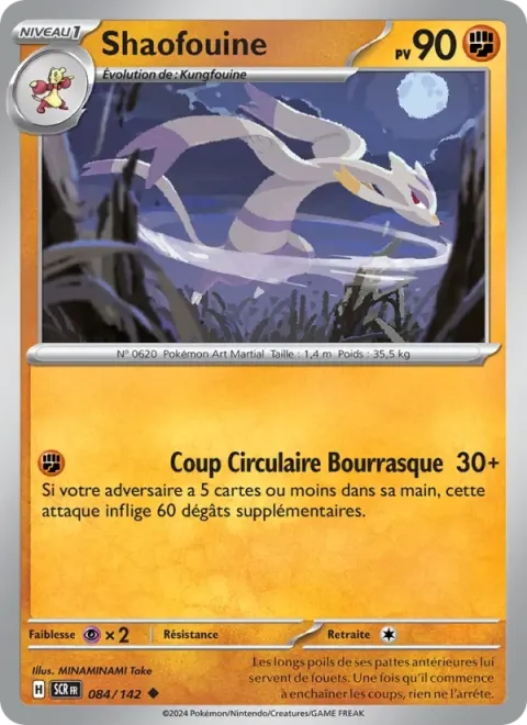 Carte Pokémon Shaofouine 084/142, extension Couronne Stellaire
