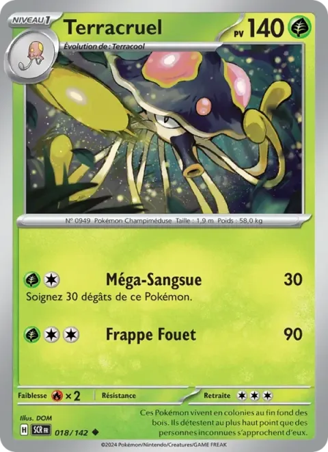 Carte Pokémon Terracruel 018/142, extension Couronne Stellaire