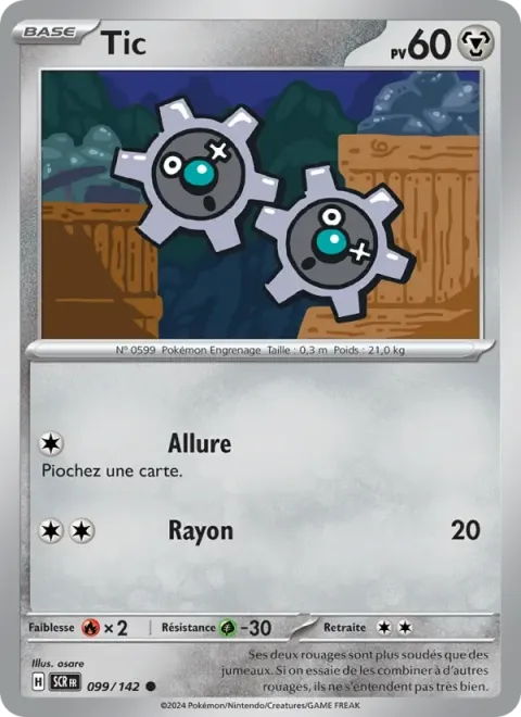 Carte Pokémon Tic 099/142, extension Couronne Stellaire