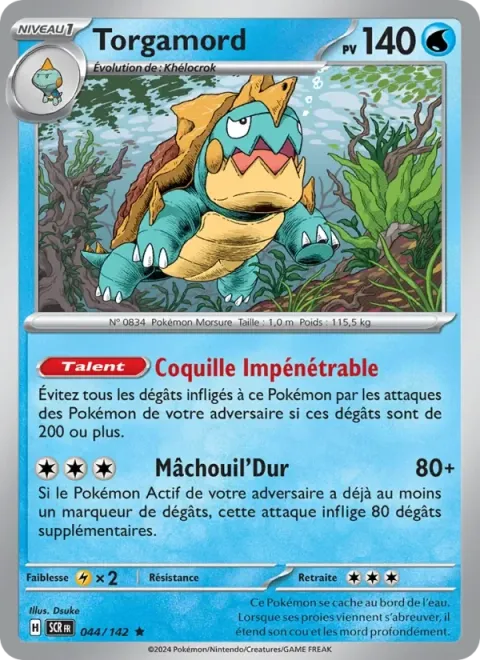 Carte Pokémon Torgamord 044/142, extension Couronne Stellaire