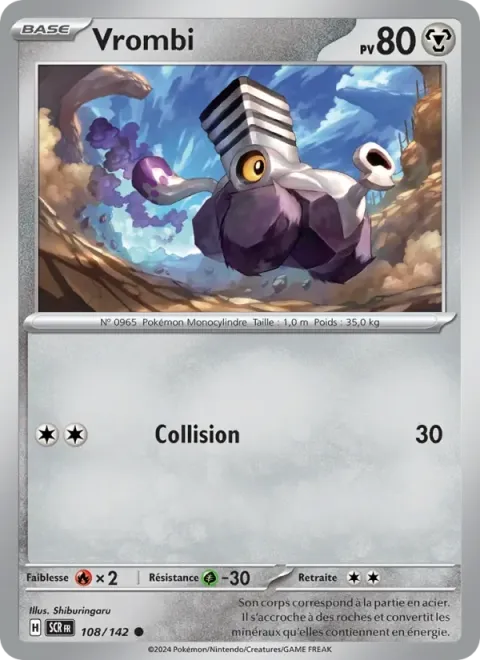 Carte Pokémon Vrombi 108/142, extension Couronne Stellaire