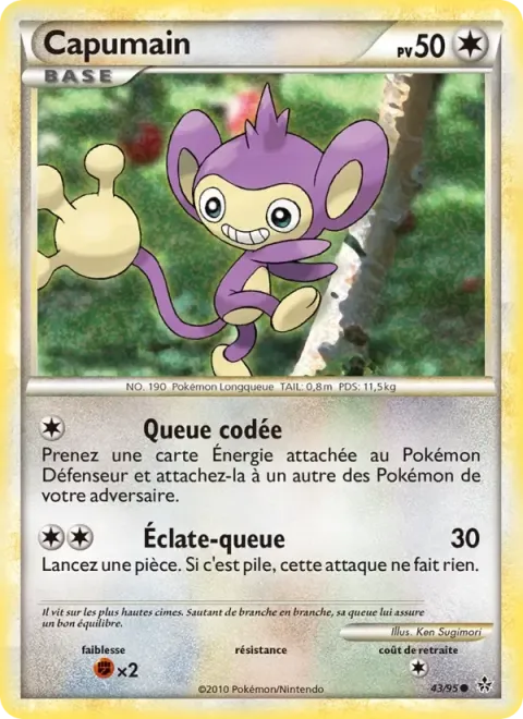 Carte Pokémon Capumain 043/095, extension Déchaînement