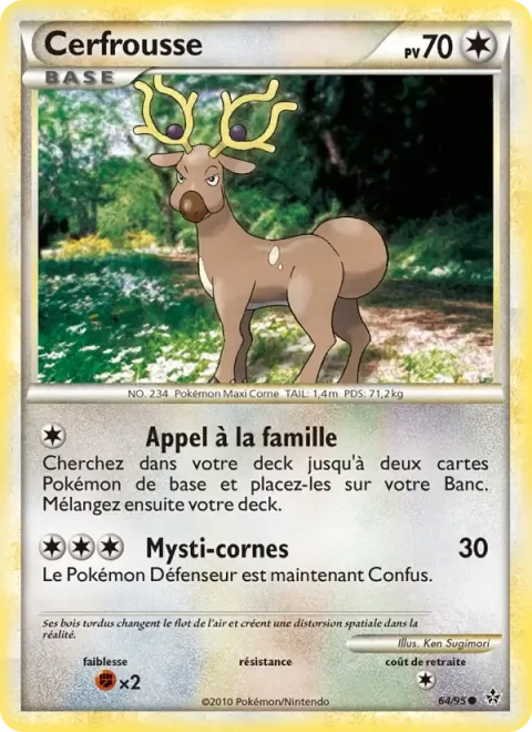 Carte Pokémon Cerfrousse 064/095, extension Déchaînement