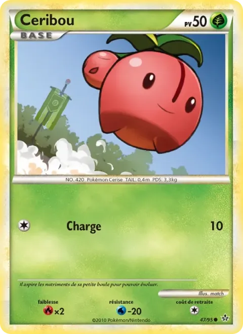 Carte Pokémon Ceribou 047/095, extension Déchaînement
