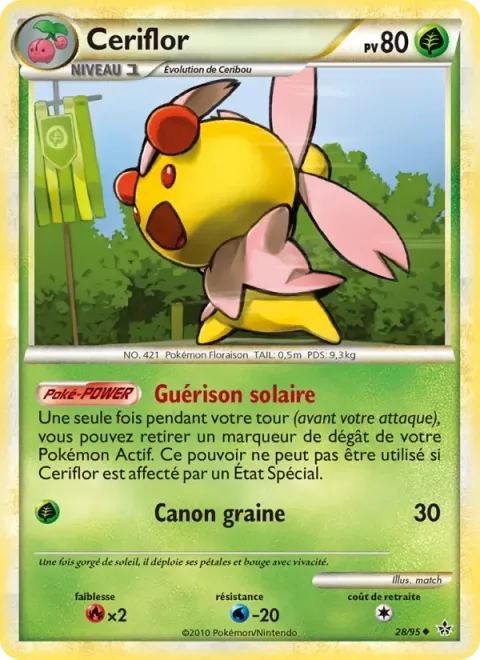 Carte Pokémon Ceriflor 028/095, extension Déchaînement