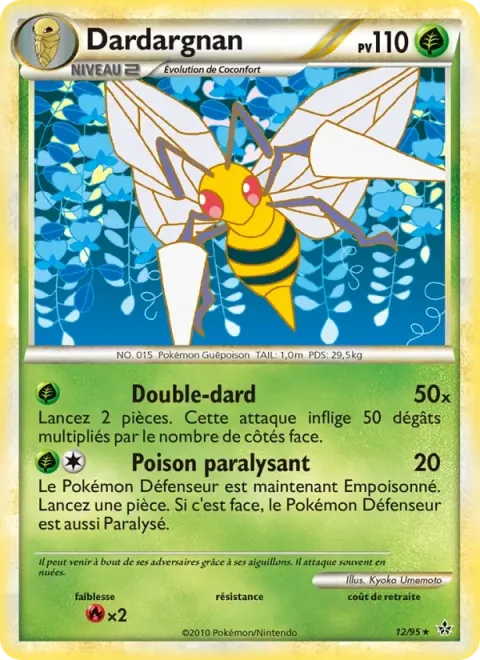 Carte Pokémon Dardargnan 012/095, extension Déchaînement