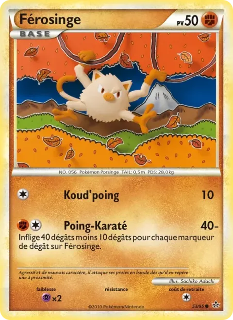 Carte Pokémon Férosinge 053/095, extension Déchaînement