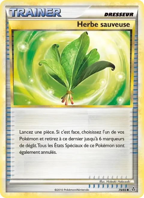 Carte Pokémon Herbe sauveuse 079/095, extension Déchaînement