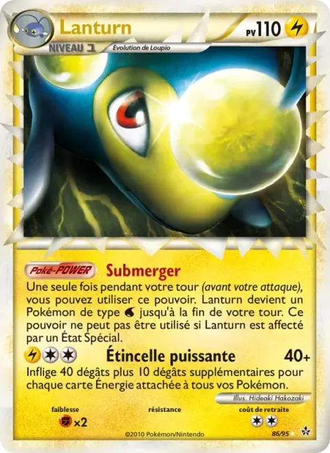Carte Pokémon Lanturn 086/095, extension Déchaînement