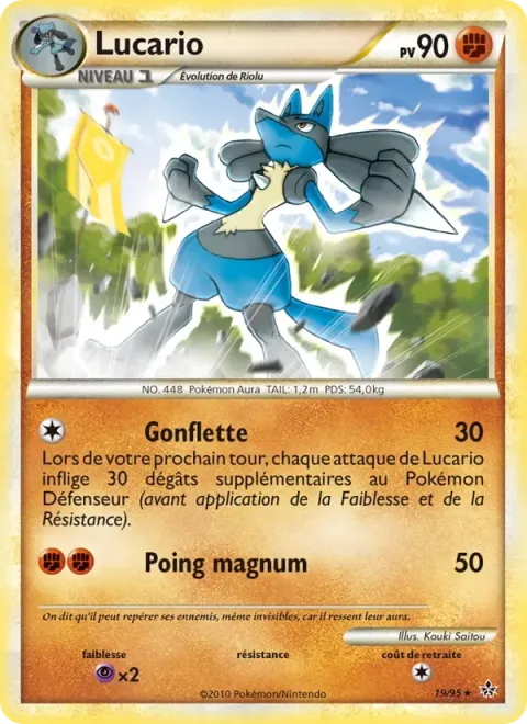Carte Pokémon Lucario 019/095, extension Déchaînement