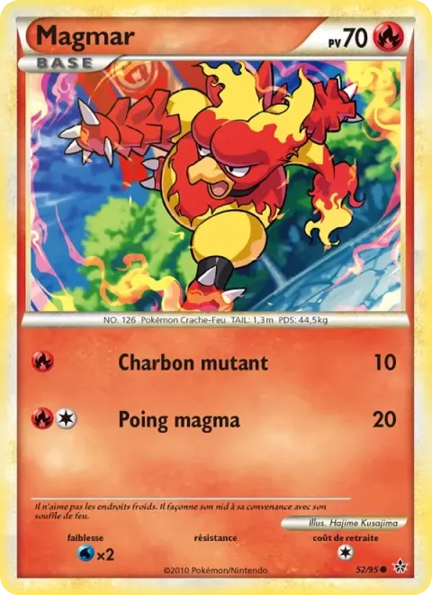 Carte Pokémon Magmar 052/095, extension Déchaînement