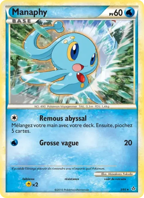 Carte Pokémon Manaphy 003/095, extension Déchaînement