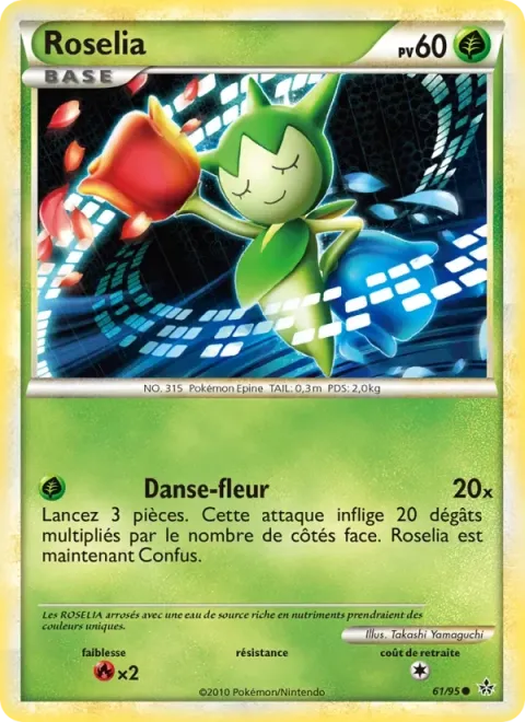 Carte Pokémon Rosélia 061/095, extension Déchaînement