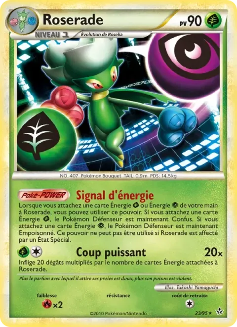 Carte Pokémon Roserade 023/095, extension Déchaînement