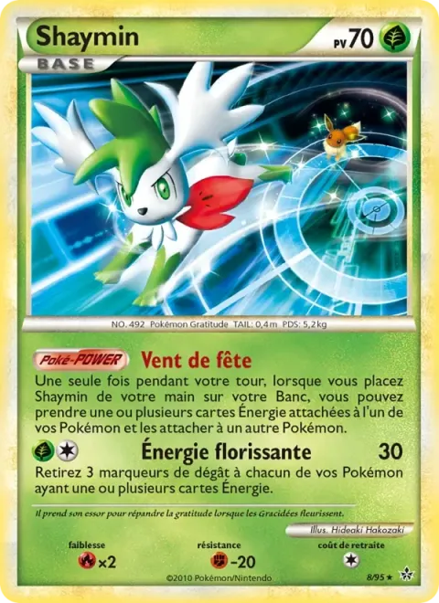 Carte Pokémon Shaymin 008/095, extension Déchaînement