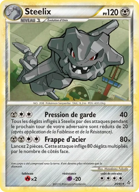 Carte Pokémon Steelix 024/095, extension Déchaînement