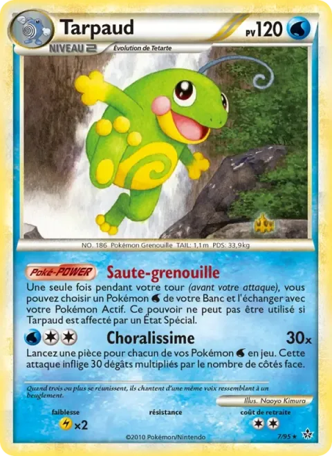 Carte Pokémon Tarpaud 007/095, extension Déchaînement