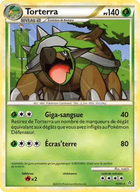 Carte Pokémon Torterra 010/095, extension Déchaînement
