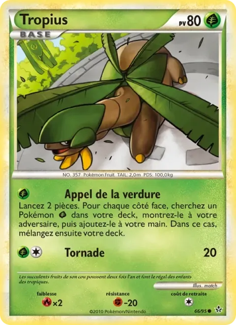 Carte Pokémon Tropius 066/095, extension Déchaînement