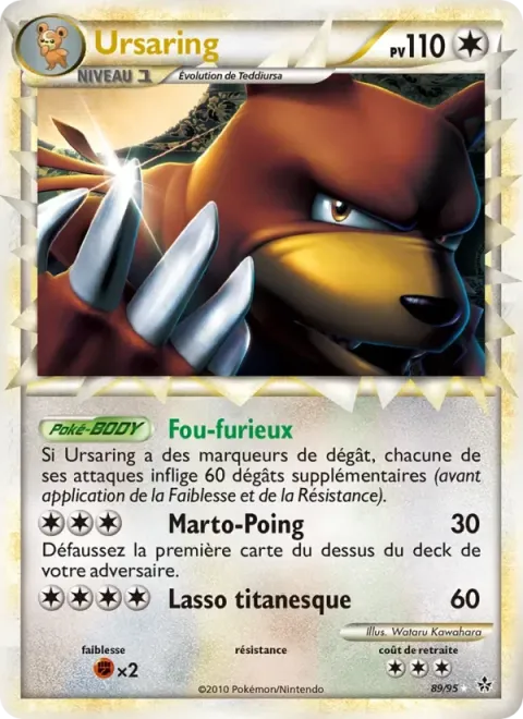 Carte Pokémon Ursaring 089/095, extension Déchaînement