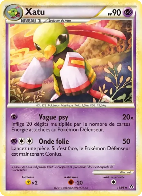 Carte Pokémon Xatu 011/095, extension Déchaînement