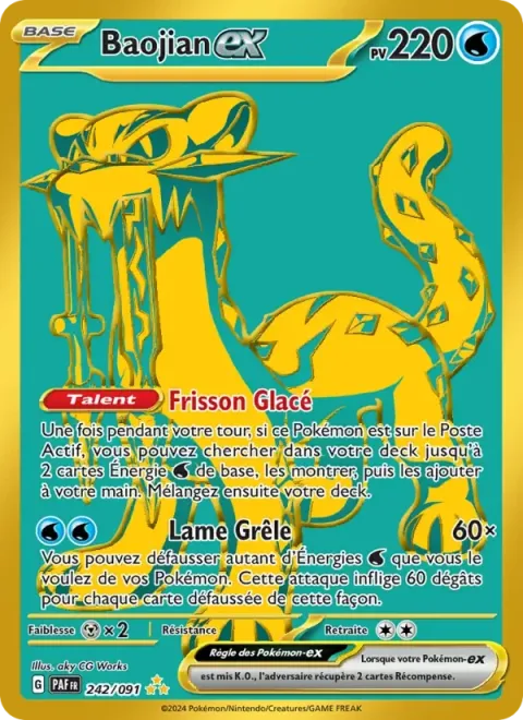 Carte Pokémon Baojian-ex 242/091, extension Destinées de Paldea