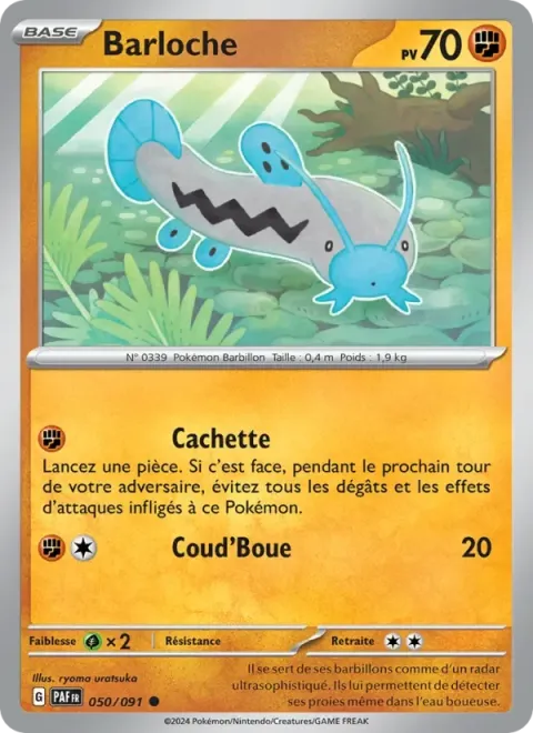 Carte Pokémon Barloche 050/091, extension Destinées de Paldea