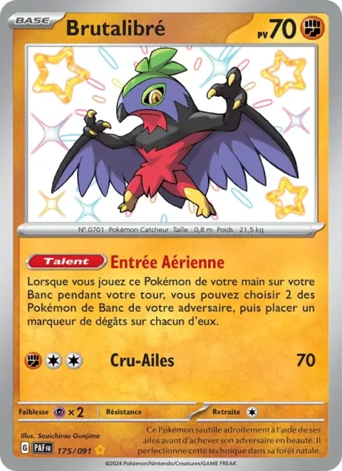 Carte Pokémon Brutalibré 175/091, extension Destinées de Paldea