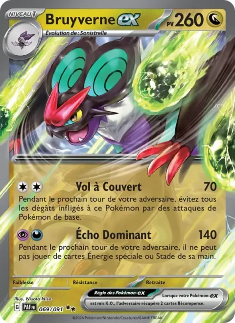 Carte Pokémon Bruyverne-ex 069/091, extension Destinées de Paldea