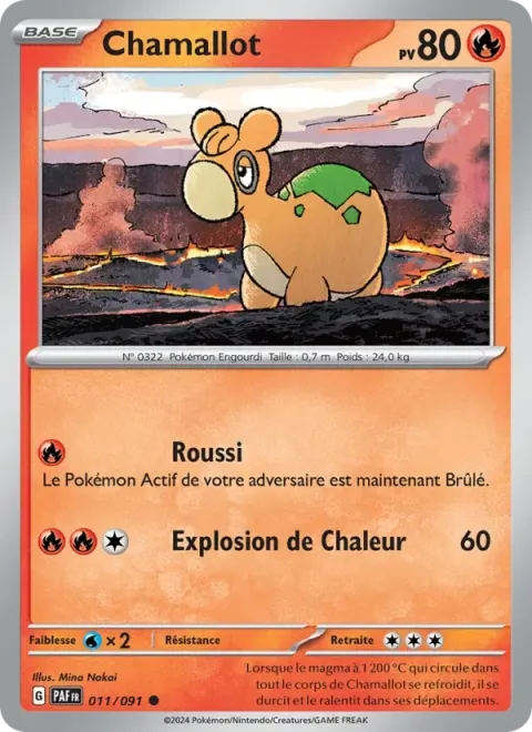 Carte Pokémon Chamallot 011/091, extension Destinées de Paldea