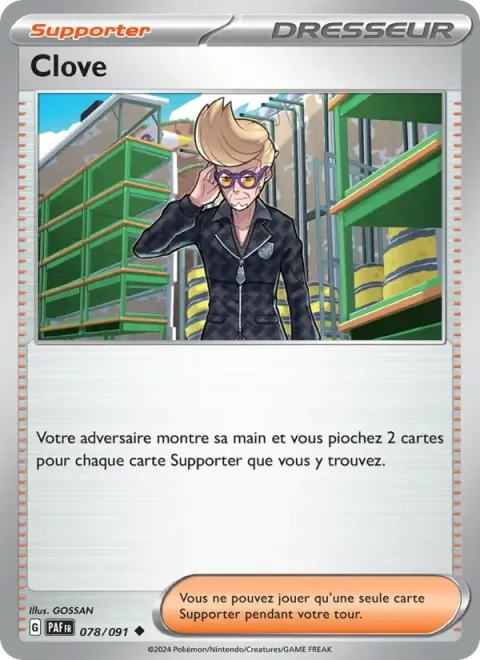 Carte Pokémon Clove 078/091, extension Destinées de Paldea