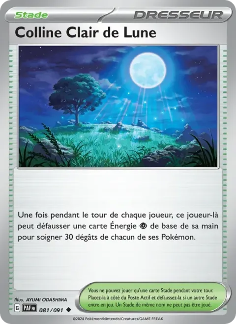 Carte Pokémon Colline Clair de Lune 081/091, extension Destinées de Paldea
