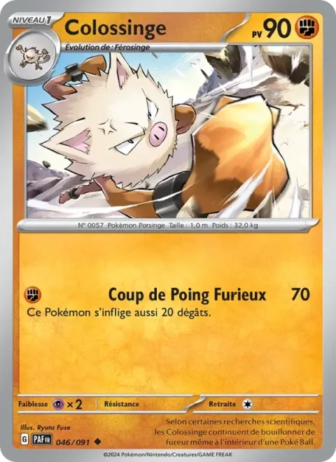 Carte Pokémon Colossinge 046/091, extension Destinées de Paldea