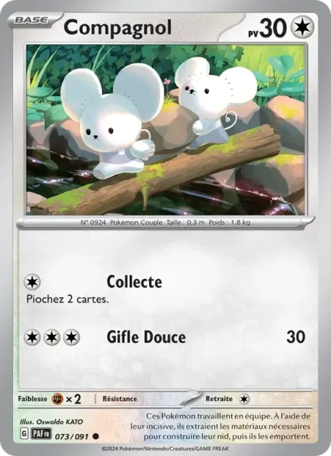 Carte Pokémon Compagnol 073/091, extension Destinées de Paldea
