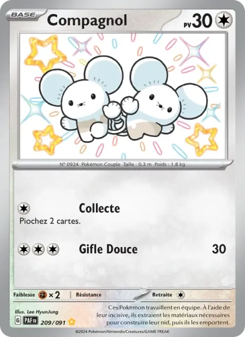 Carte Pokémon Compagnol 209/091, extension Destinées de Paldea
