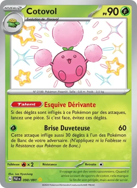 Carte Pokémon Cotovol 098/091, extension Destinées de Paldea