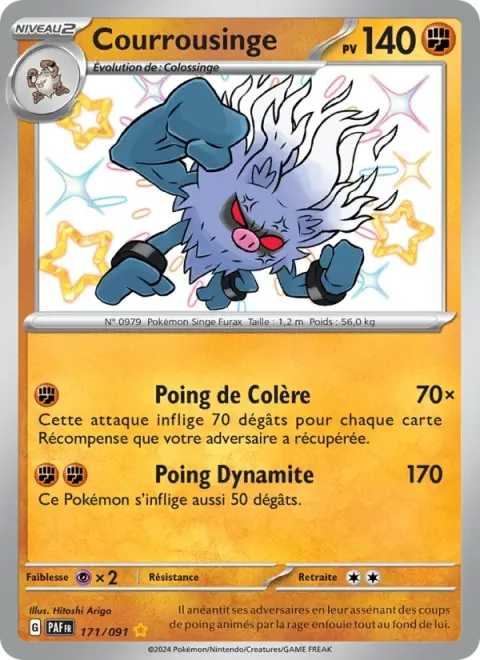 Carte Pokémon Courrousinge 171/091, extension Destinées de Paldea