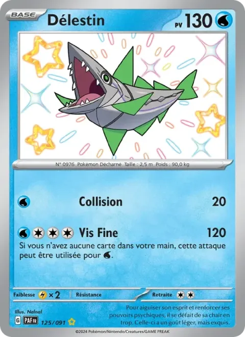 Carte Pokémon Délestin 125/091, extension Destinées de Paldea