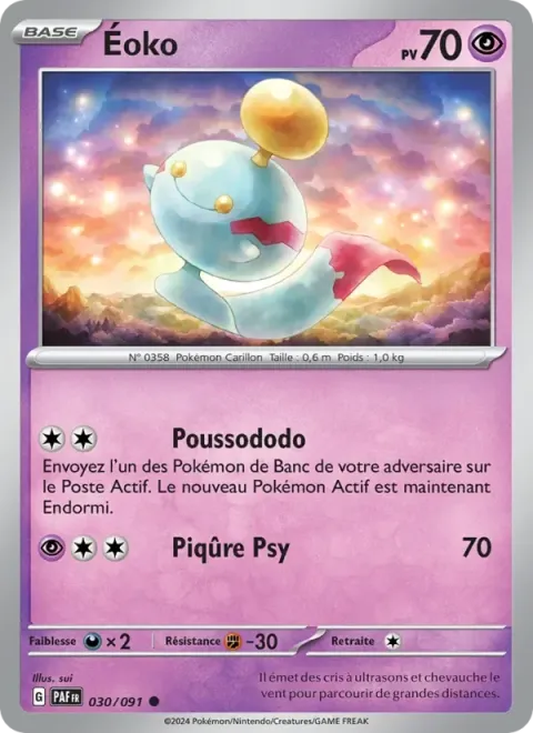 Carte Pokémon Éoko 030/091, extension Destinées de Paldea