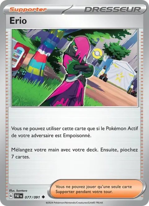 Carte Pokémon Erio 077/091, extension Destinées de Paldea